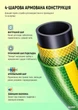 Шланг армированный Alloid Pro 4-х слойный "Jade Caterpillar" 3/4" 20 м + подарок (WH-67665) - изображение 4
