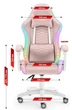 Компьютерное кресло Hell's HC-1000 Pink LED (ткань) - изображение 8