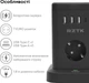Универсальный сетевой удлинитель RZTK Tower Wireless + 3 USB-A + 1 USB-C Black (TWB7) 1.8 м - изображение 3