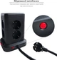 Универсальный сетевой удлинитель RZTK Tower Wireless + 3 USB-A + 1 USB-C Black (TWB7) 1.8 м - изображение 8