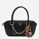 Сумка багет сідло жіноча зі штучної шкіри маленька Guess HWBG9899050-BLA Чорна (800070352285) - зображення 1