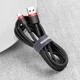 Кабель Baseus Cafule Cable USB For Type-C 3A 1m Red+Black CATKLF-B91 - изображение 4
