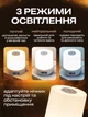 Ночник с часами на аккумуляторе настольный светильник детский беспроводной аккумуляторный Hausland светодиодный фонарь настольная лампа в спальню для чтения с пультом ДК белый (02920001) - изображение 4