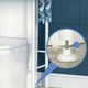 Органайзер для ванной над туалетом или стиралкой 47х160х25 см, складная напольная полка, Белая - изображение 3