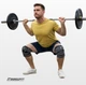 Бинт для приседаний EasyFit фиксатор коленного сустава Черно-серый (56003806) - изображение 6