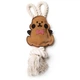 Игрушка для собак DoggyMan Leather Rabbit With Rope, 23 см - изображение 1