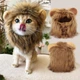 Шапка-перука Грива Лева для кота, аксесуар для фотосесій, кумедний костюм Cat Lion Mane - изображение 1