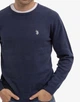 Мужской свитер U.S. POLO ASSN с круглым вырезом «ONE JERSEY» M синий - изображение 2