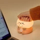 Настільний LED нічник 1W акумуляторний 1200 мАч Valeso м'яким корпусом 3000K сенсорний бежевого кольору IP20 A066 "Видра" - зображення 5