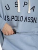 Мужское худи U.S. POLO ASSN карман на молнии спереди M голубое - изображение 4