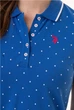 Женское платье-поло U.S.Polo Assn: спортивный шик и классика в одном платье, принт в горошек L синее - изображение 2