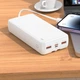 Зовнішній акумулятор Powerbank BOROFONE BJ57A із швидкою зарядкою 22.5 Вт 20000 мАг та вбудованим кабелем Type-C/Lightning Білий - зображення 7