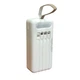 Зовнішній акумулятор Power bank ENERX 40000 мАг PD22,5 Вт із швидкою зарядкою та вбудованими кабелями Micro-USB / Type-C / Lightning / USB Білий - зображення 2