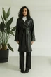 Жіночий тренч з еко-шкіри Seventeen L-XL Чорний (2000000188362) - изображение 4