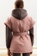Жіночий утеплений жилет оверсайз з плащівки Seventeen XXL-3XL Рожевий (2000000182285) - зображення 5
