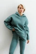 Жіноча толстовка оверсайз з флісу Seventeen XXL-3XL Оливковий (2000000182643) - изображение 6