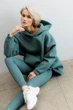 Жіноча толстовка оверсайз з флісу Seventeen XXL-3XL Оливковий (2000000182643) - изображение 3