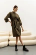 Жіноча замшева сукня Seventeen XXL-3XL Хакі (2000000183275) - зображення 2