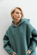 Жіноча толстовка оверсайз з флісу Seventeen XXL-3XL Оливковий (2000000182643) - изображение 1
