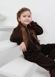 Детский велюровый костюм р.152 коричневый - изображение 3