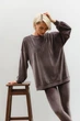 Жіночий велюровий костюм в рубчик Seventeen L-XL Коричневий (2000000183022) - зображення 7