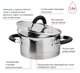 Каструля Vinzer Progresso 1,5 л з кришкою 16 см 50052 - зображення 5