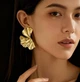 Жіночі сережки Великі сережки jewelry Золотисті - зображення 9