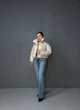 Куртка женская Lady Yep 30083 пуффер короткая глянцевая M бежевая - изображение 4