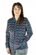 Жіноча толстовка-кофта на блискавці тепла Горошок 3589097 велсофт (XL)104-108 темно-синя (3502890104) - зображення 2