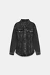 Приталена джинсова куртка z1975 Zara 6147/171 M Чорна (06147171800М) - изображение 4