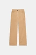 Вельветові брюки WIDE LEG ZW COLLECTION Zara 4088/246 XL Світло-коричневі (04088246704XL) - изображение 7