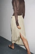 Спідниця міді zw collection зі шнурками Zara 8591/057 L Бежева (08591057721L) - зображення 7