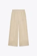 Напівпрозорі жаті штани широкого крою Zara 3897/206 S Бежеві (03897206746S) - изображение 5