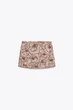 Коротка спідниця zw collection з квітковою вишивкою Zara 2903/246 L Молочна/Коричнева (02903246086L) - изображение 8