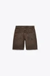 Джинсові бермуди із середньою посадко Zara 4362/209 XS/34 Коричневі (0436220970034) - зображення 5