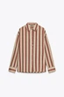 Смугаста сорочка з хлястиком на спині Zara 8795/152 S Бежева/Бордова (08795152330S) - зображення 5