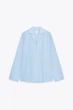 Сорочка zw collection оверсайз з текстурної тканини Zara 4786/175 L Блакитна (04786175044L) - изображение 6