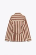 Смугаста сорочка з хлястиком на спині Zara 8795/152 S Бежева/Бордова (08795152330S) - зображення 6