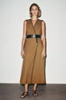 Лляна сукня-міді з поясом Zara 8651/379 S Коричнева (08651379745S) - зображення 7
