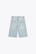 Джинсові шорти-бермуди trf з дірками Zara 1300/201 XS/34 Блакитні (0130020140032) - изображение 7