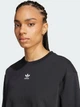 Футболка хлопковая короткая женская Adidas Originals Ess Crop Tee IW5706 M Black (4067894124492) - изображение 4