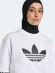 Футболка хлопковая оверсайз длинная женская Adidas Originals Adicolor Spacer Oversized Trefoil JV7226 XS Белая (4068808270809) - изображение 9