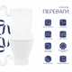Унітаз-компакт Qtap Cardinal Ultra Quiet безободковий з сидінням Soft-close QT04222168AUQ3W - изображение 3
