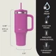 Термокухоль з соломинкою Contigo 40oz Streeterville Tumbler Stainless Steel 1.18 л Galactic - зображення 8