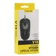 Проводная компьютерная мышь TWolf V13 USB, черная - изображение 2