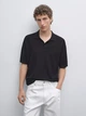 Поло мужское Massimo Dutti knit cotton L темно-синий - изображение 1