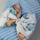 Детский плюшевый конверт для выписки на съемном утеплителе Minky 90Х80 см, голубой Мишки - изображение 5