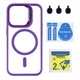 Чохол Premium TPU+PC+Metal Stand Case with MagSafe and Camera Lenses для iPhone 14 Pro Plum - изображение 1