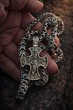 Массивная мужская серебряная цепь "Рамзес"55 и крестик православный с иконами 18г - изображение 2