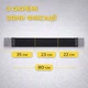 Эластичный ремень-органайзер для багажника 80 см LOW Car Organizer 7XL, липучка, 3 секции, черный - изображение 2